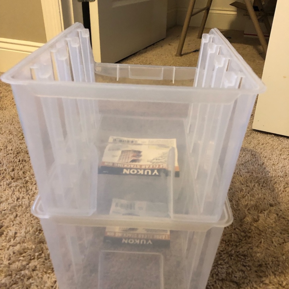 Clear Stackable Storage Bins - Picture 3 of 7